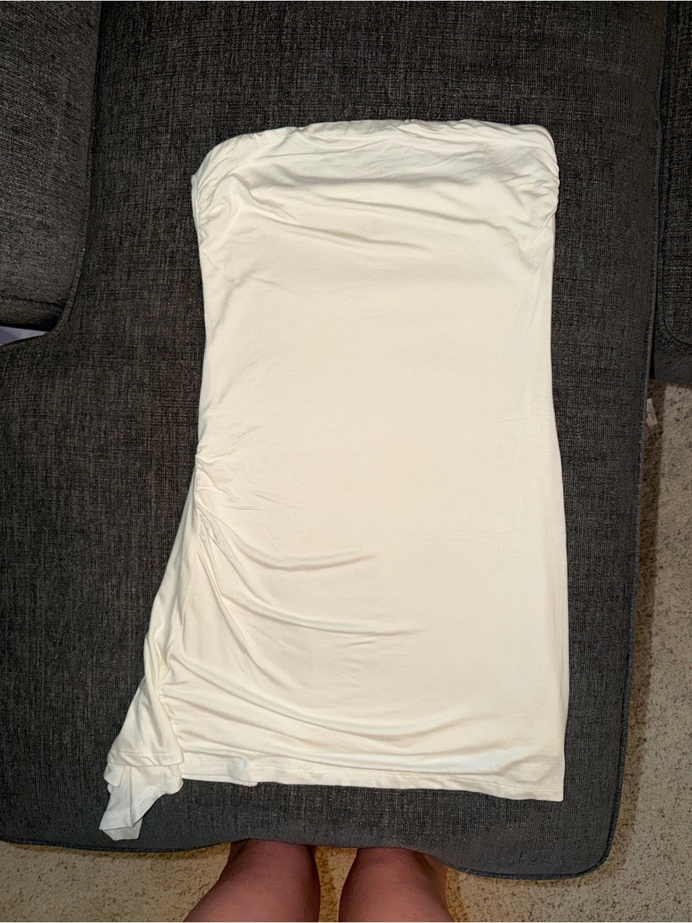 Full Tilt Cream Strapless Mini Dress